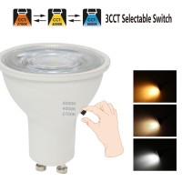 LED 5.5W GU10 DIP Switch 3-Steps CCT Dimming Spotlight