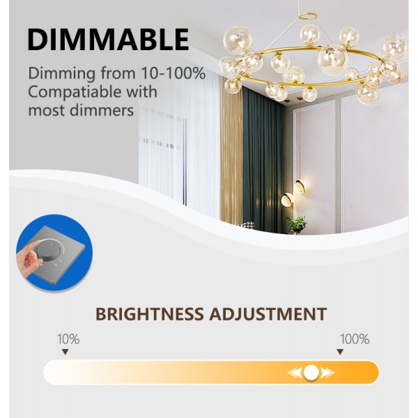New GU10 LED  5w Dim to Warm Downlight 2700k to 1800k CRI80 500LM GU10 Dim to Warm 1 Pack 6Pack