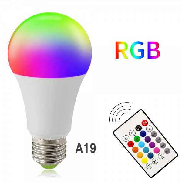 9W 110V remote control smart bulb B22/E26/E27  RGB memory function smart bulb