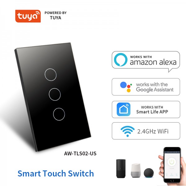 Tuya WiFi smart light control panel mobile phone app remote voice control timing 86 Type 120Type light switc