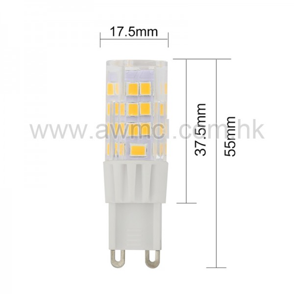 G9 Base LED Bulb 45*SMD2835 Chip 3.5 W AC 120V or 230V RA90 6Pack