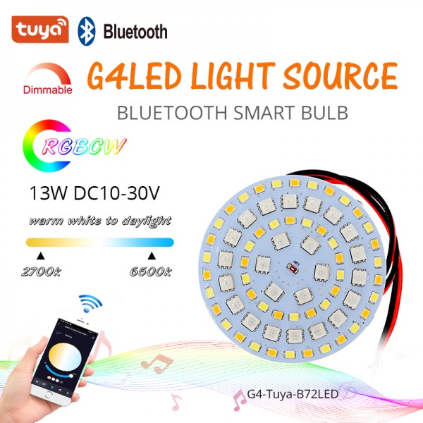 4.5W DC10-30V  Tuya Bluetooth intelligent APP deep dimming and color regulating temperature 6 pack