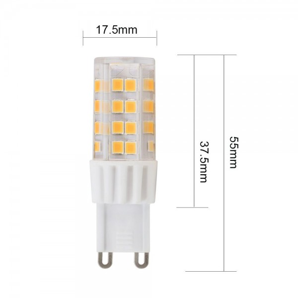 LED Ceramic Bulb G9 5W 51 PCS 2835 SMD AC120V AC230V Light 6Pack