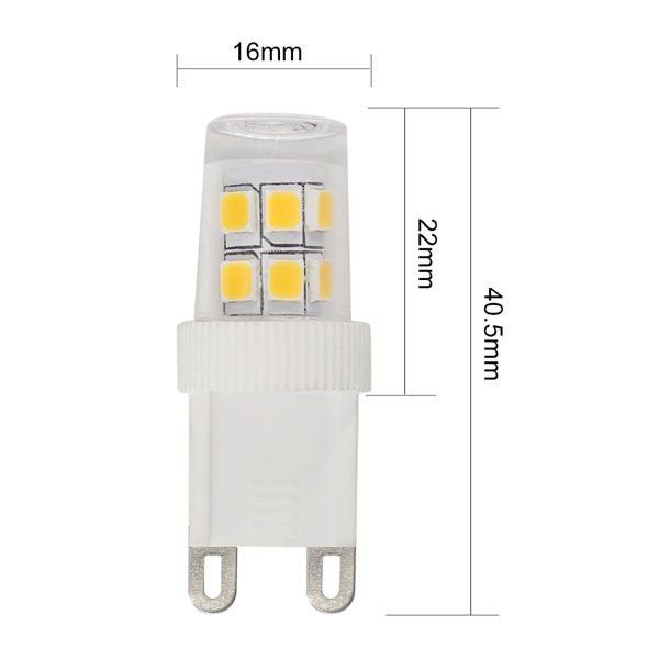 G9 Base LED Bulb Mini Size 15*SMD2835 Chip  2W AC 230V Lamp  6Pack