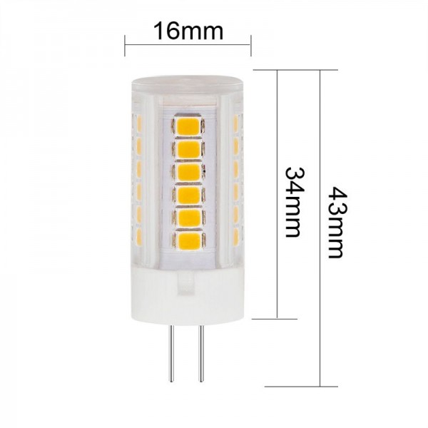 LED Bulb G4 SMD2835*45 Chip  3.5 W AC120V or 230V Lamp High Voltage 6Pack