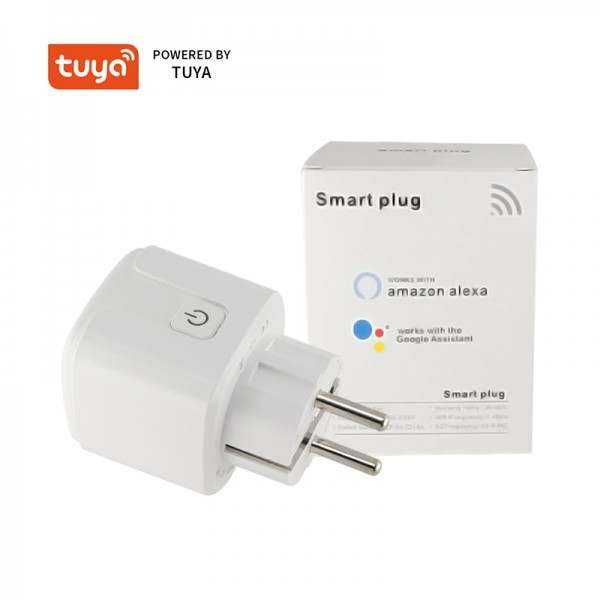 Tuya 16A EU Wifi Smart Outlet Plug Compatible with Alexa Google Home