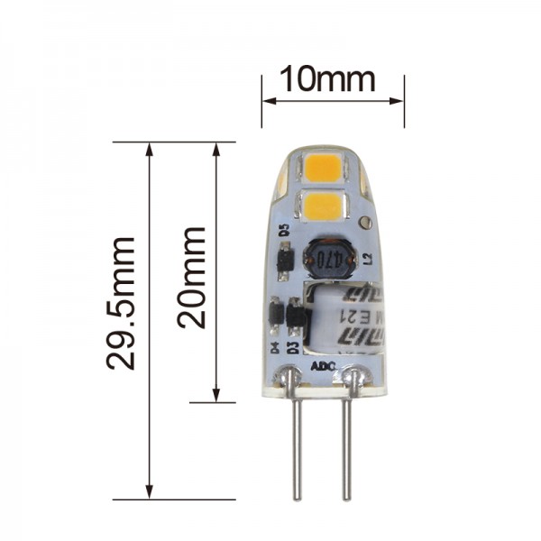 LED Bulb 1W G4 4 PCS 2835 SMD AC DC 12V Light 6Pack