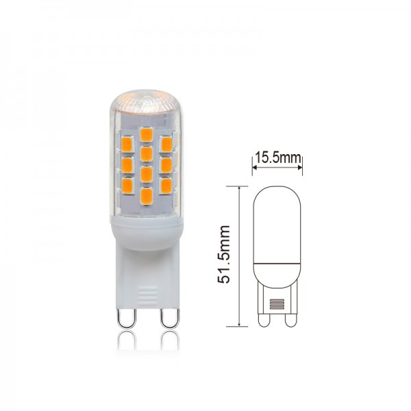 G9 Base LED Bulb 31*SMD2835 Chip dimmable 2.8 W AC 120V or 230V 1Pack 6Pack G9 Base LED Bulb 31*SMD2835 Chip dimmable 2.8 W AC 120V or 230V 1Pack 6Pack