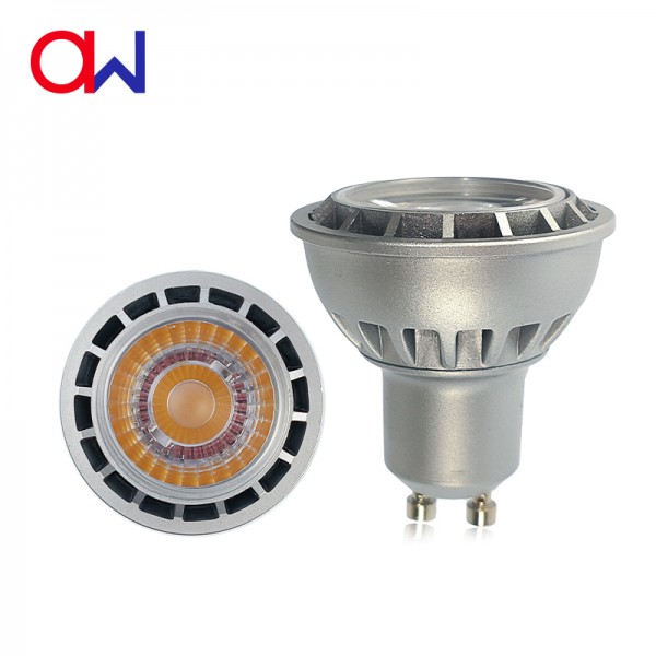 GU10 LED Bulb  aluminum  COB CRI80  4W AC120/230v   Dimmable Led Spotlight Light 1 Pack 6Pack