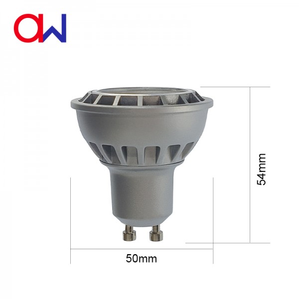 GU10 LED Bulb  aluminum  COB CRI80  4W AC120/230v   Dimmable Led Spotlight Light 1 Pack 6Pack