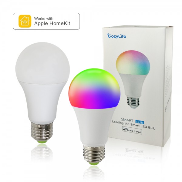 9W WiFi smart light bulb homekit certified Apple phone Siri voice control rgbcw light 6 pack