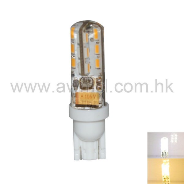 LED Corn Bulb T10 1.5W 24x3014 SMD 2700-3200K/6000-7000K AC DC 12V Light